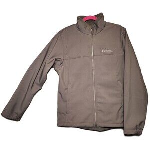 Columbia Softshell Jacket Men's Size Medium Gray Full Zip XM6093 Pre Owned